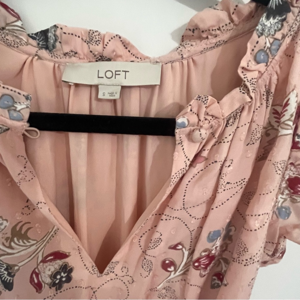 Loft - Spring Floral Flounce Dress - Picture 4 of 7